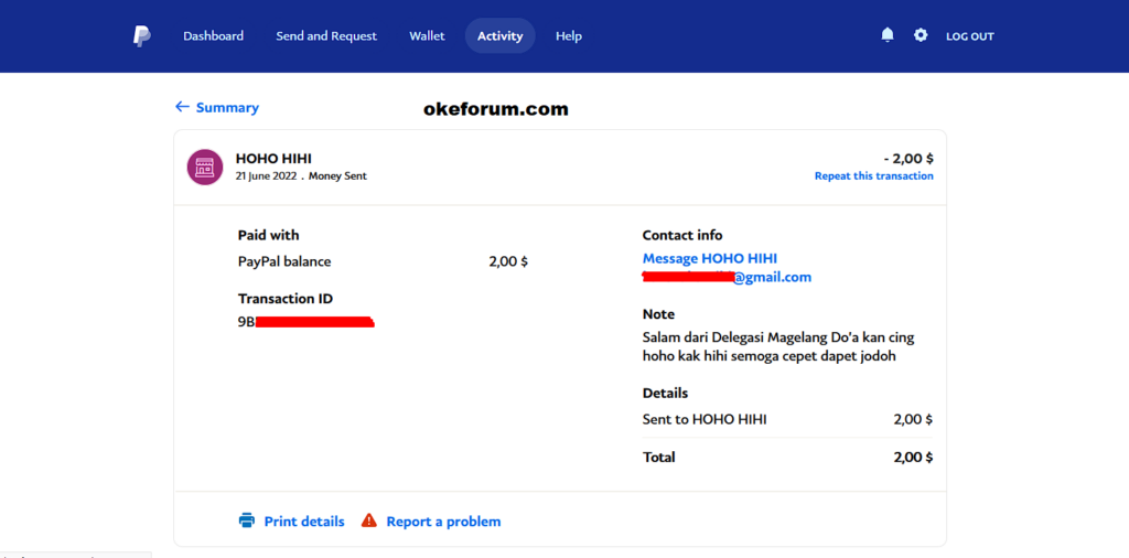 Activity PayPal